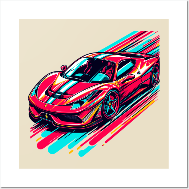 Ferrari 458 Wall Art by Vehicles-Art